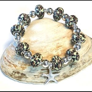 Leopard Polymer bracelet